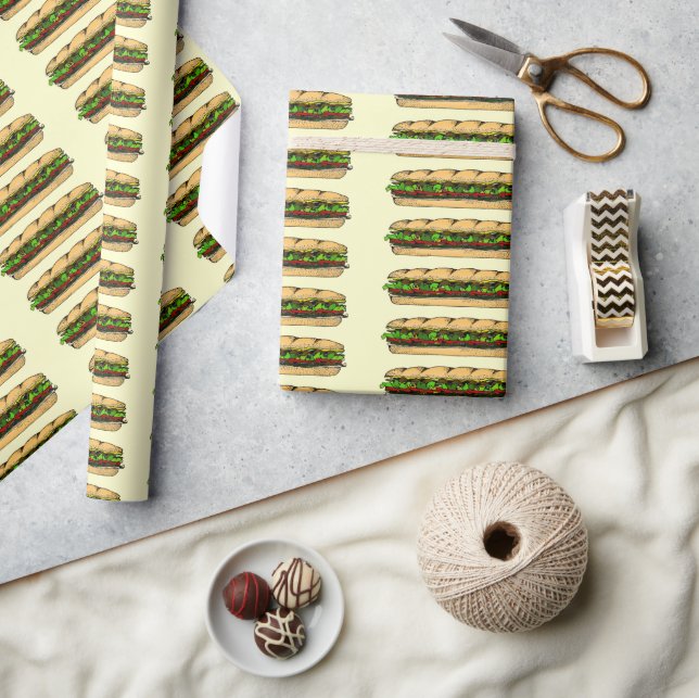 Papier Cadeau Manger un jour de sandwich (Artisanat)