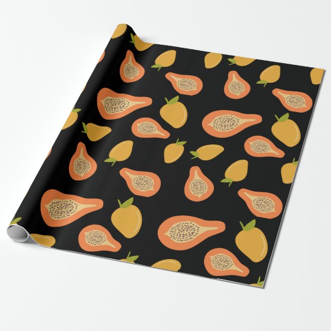 Papier Cadeau mangue et papaye (Déroulé)