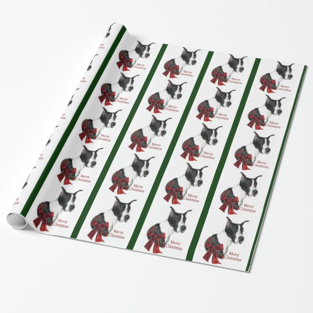 Papier Cadeau Mantle grand Dane Noël (Déroulé)