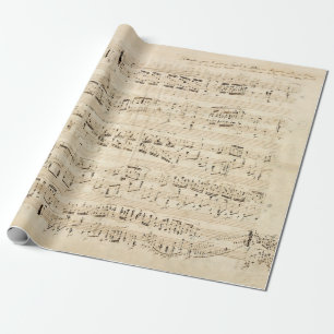 Papier Cadeau Manuscrit de la Chopin de musique de la feuille d'
