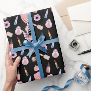 Papier Cadeau Maquillage Cosmétique Motif Cosmetologie