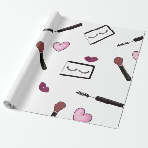 Papier Cadeau Maquillage - illustration de mode