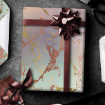 Papier Cadeau Marbre beige élégant | Mint Sage Green Rose Gold<br><div class="desc">Idéal pour l'artisanat do-it-yourself, l'emballage cadeau et le découpage de meubles! Design féminin sophistiqué avec une texture d'aquarelle moderne en cuivre et en marbre vert sauge dans un magnifique bronze métallique à l'ombre muet, or rose, palette verte menthe avec feuille d'or. Ce dégradé peint à la main ajoute une parfaite...</div>