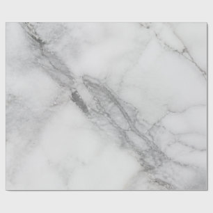 Papier Cadeau Marbre Blanc