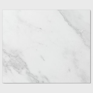 Papier Cadeau Marbre Blanc