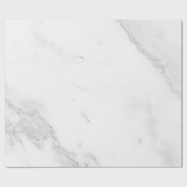 Papier Cadeau Marbre Blanc (Plat)