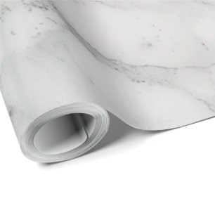Papier Cadeau Marbre Blanc