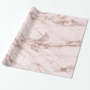 Papier Cadeau Marbre de Parties scintillant rose Rose brillant