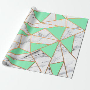 Papier Cadeau Marbre Golden Mosaic