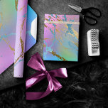 Papier Cadeau Marbre millénaire | Playbow Pastel Ombre<br><div class="desc">Idéal pour l'artisanat do-it-yourself, l'emballage cadeau et le découpage de meubles! Marbre éclatant d'aquarelle risquée dans un bleu turquoise ludique, rose millénaire, violet lavande, et une palette d'arbalète ombragée d'inspiration unicorne verte. Ce dégradé féminin peint à la main ajoute une parfaite couleur pop. De la collection "Modern Watercolor Marbles", ce...</div>