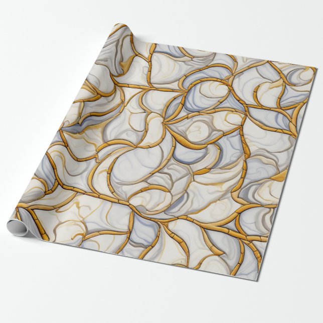 Papier Cadeau Marbre romain classique (Déroulé)