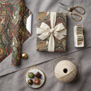 Papier Cadeau Marbre Tourbillon Terreux