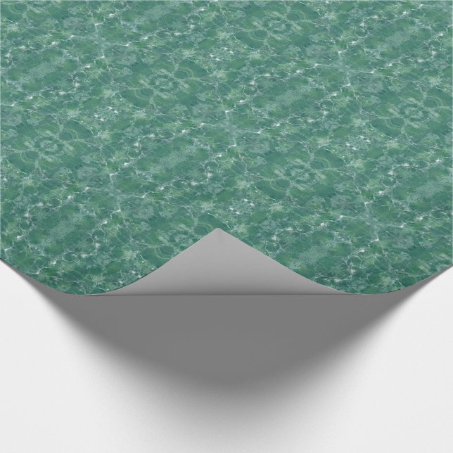 Papier Cadeau Marbre vert (Coin)
