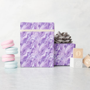 Papier Cadeau Marbre violet et blanc