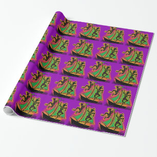 Papier Cadeau Mardi Gras Bateau de Fools