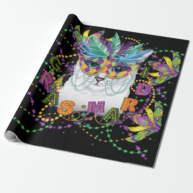 Papier Cadeau Mardi Gras Chat, Funny Mardi Gras (Déroulé)