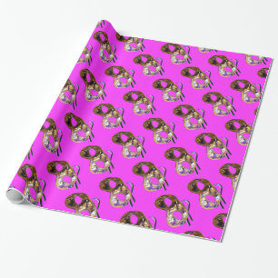 Papier Cadeau MARDI GRAS MASQUERADE violet