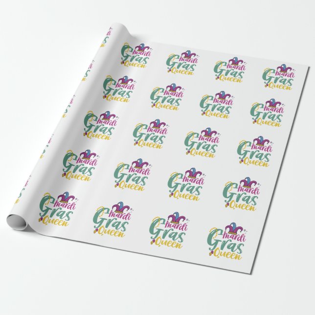 Papier Cadeau Mardi Gras Princess Funny Mardi Gras Carnaval (Déroulé)
