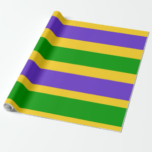 Papier Cadeau Mardi Gras Stripes