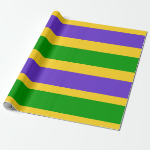 Papier Cadeau Mardi Gras Stripes