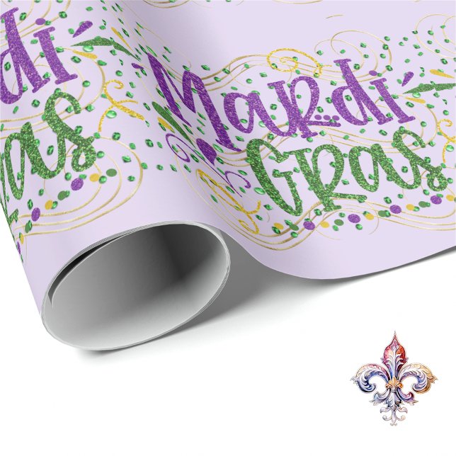 Papier Cadeau Mardi Gras sur pierres vertes (Créateur téléchargé)
