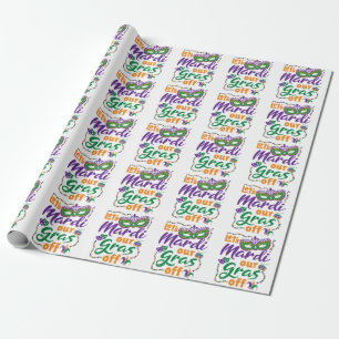 Papier Cadeau Mardi Notre Fête De Mardi Gras Drôle