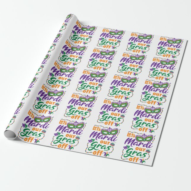 Papier Cadeau Mardi Notre Fête De Mardi Gras Drôle (Déroulé)