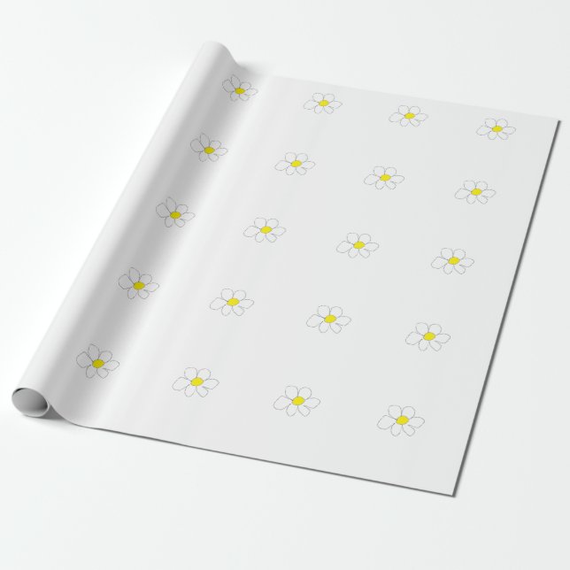 Papier Cadeau Marguerite (Déroulé)