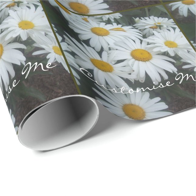 Papier Cadeau Marguerites sauvages (Coin rond)