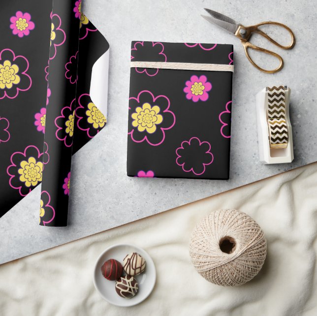 Papier Cadeau Marguerites super. (Artisanat)