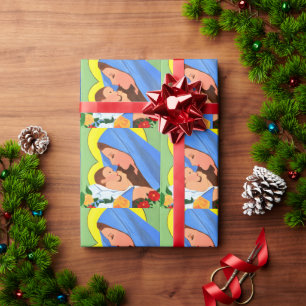 Papier Cadeau Maria et bébé Jésus