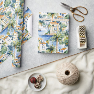 Papier Cadeau Mariage au bord de la mer sur la côte méditerranée