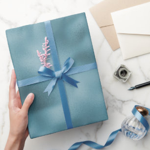 Papier Cadeau Mariage bleu turquoise