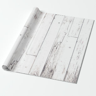 Papier Cadeau Mariage Campagnard Chic Shabby en Bois Blanc Rusti