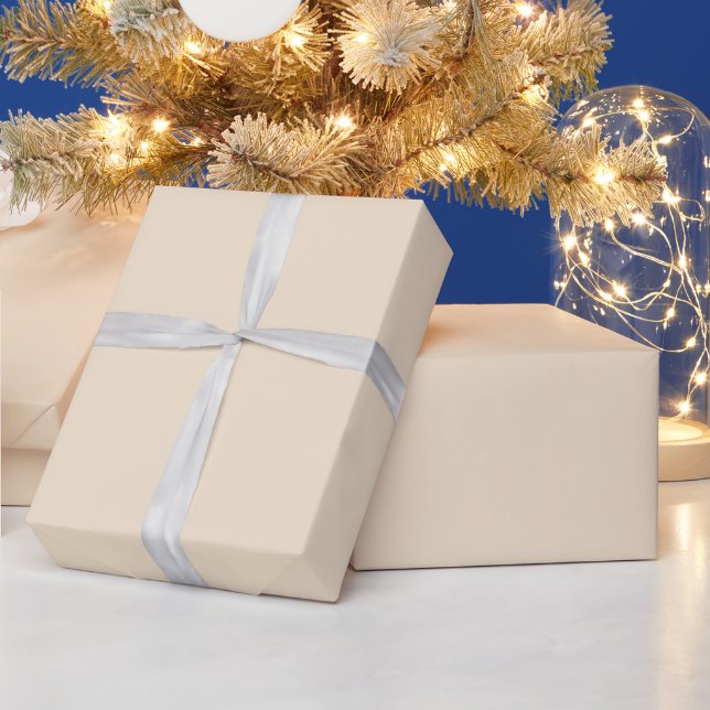 Papier Cadeau Mariage couleur uni champagne élégant (Vacances)
