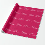 Papier Cadeau Mariage d'amour Arrière - plan tendance Carmine<br><div class="desc">Vous pouvez facilement changer les polices et les couleurs. Vous pouvez également ajouter votre logo et l'image arrière - plan comme vous le souhaitez.</div>
