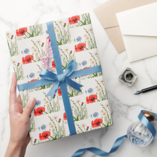 Papier Cadeau Mariage de prairie sauvage de printemps