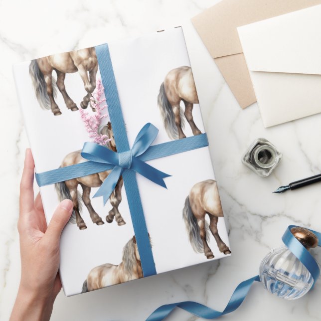 Papier Cadeau Mariage Ferme Animal Cheval  (Cadeaux)