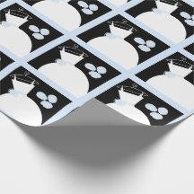 Mariage Gown Bleu noir pastel