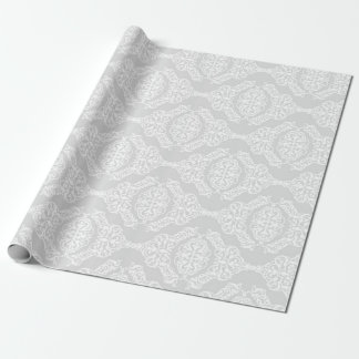 Papier Cadeau Mariage Gris Clair & Blanc, Mariage Romantique
