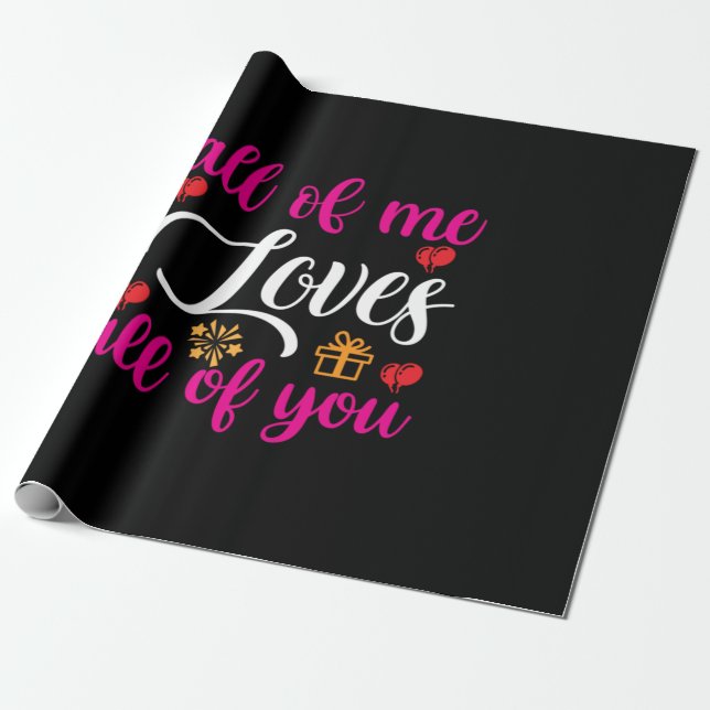 Papier Cadeau Mariage Je Vous Aime Tous (Déroulé)