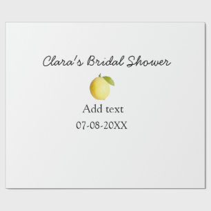 Papier Cadeau Mariage lemon simple moderne minimaliste rustique