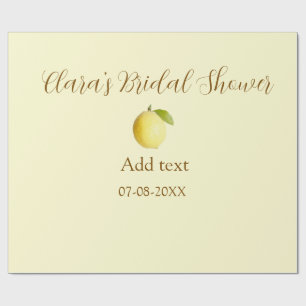 Papier Cadeau Mariage lemon simple moderne minimaliste rustique