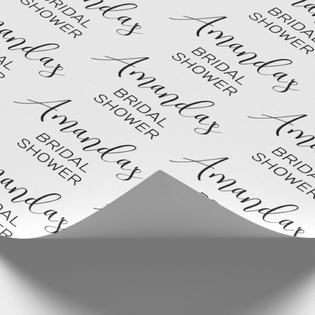 Papier Cadeau Mariage minimaliste en écriture script (Créateur téléchargé)