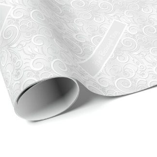 Papier Cadeau Mariage Silver C'est un beau jour Luxe Fancy