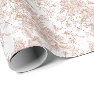 Papier Cadeau Mariage sur le thème Toile-De-Jouy
