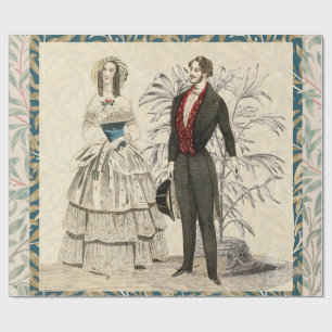 Papier Cadeau Mariage victorien Mariage vintage 1844 Oeuvre arti