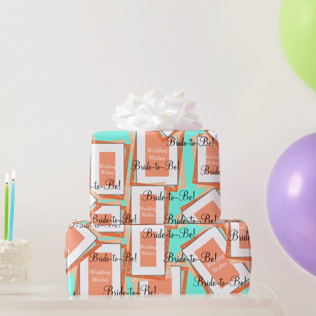 Papier Cadeau Mariée à être Cantaloupe Bleu (Cadeaux de fête)