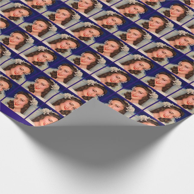 Papier Cadeau mariée des années 40 ravissante (Coin)