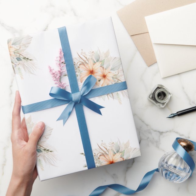 Papier Cadeau Mariée florale (Cadeaux)